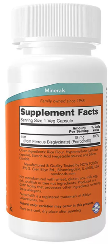 Iron 18mg ingredients