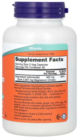 Magnesium Citrate ingredients