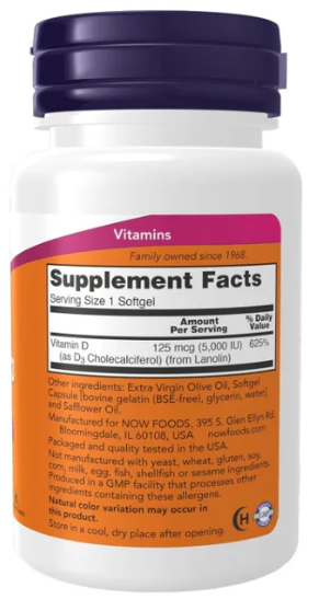 Vitamin D3 5,000 ingredients